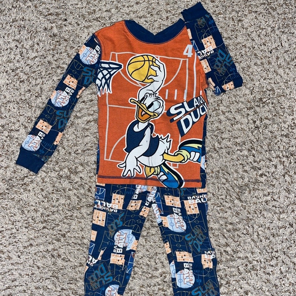 Authentic Disney Store Donald Basketball Pajama Set